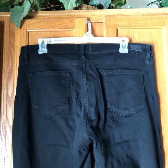 Paige Verdugo Ultra Skinny Jeans Black Eclipse Destructed Distressed Size 32 - Picture 8 of 12